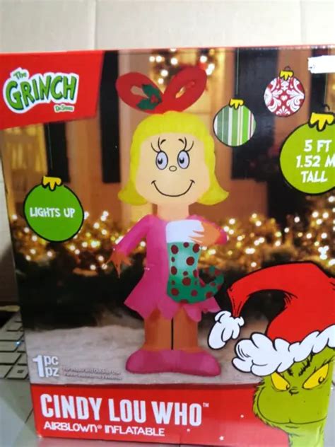 New 2023 The Grinch Cindy Lou Who Stocking Christmas Airblown Inflatable 5 🎄🎅 5499 Picclick
