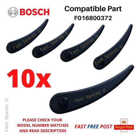 Bosch ART 26-18Li Plastic Blades for Trimmer Strimmer x 10 * SEE DESCR
