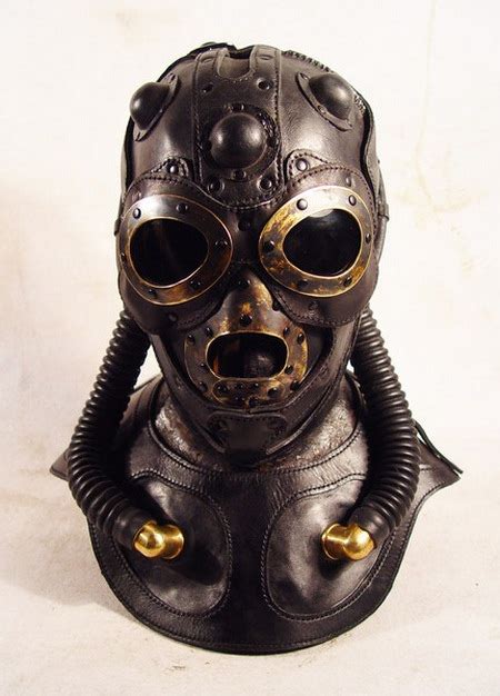 Steampunk Leather Fighter Pilot Mask Gadgetsin