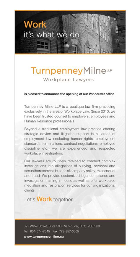 Turnpenney Milne Llp Is Excited To Announce The Opening Of