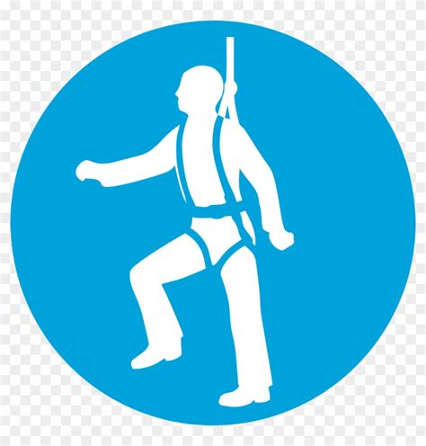 Working At Height Safety Harness Clipart Use Safety Harness Sign