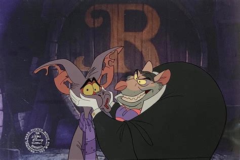 Original Production Animation Cel Of Ratigan And Fidget From The Great