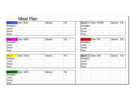 7 Day Meal Plan Template Luxury 40 Weekly Meal Planning Templates