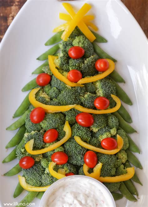 Get great ideas for your christmas dinner like glazed ham, prime rib, turkey, and pork recipes. Christmas Tree Veggie Platter - Lil' Luna