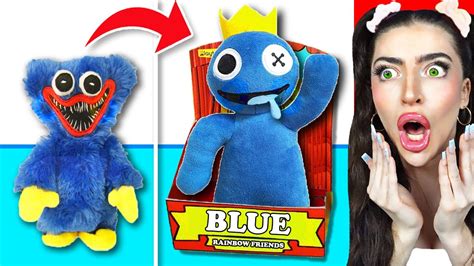 Craziest Diy Rainbow Friends Toys Ever Blue And Green Plush Mystery