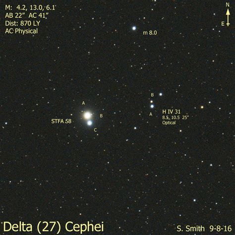 Beta And Delta Cephei Double Star Observing Cloudy Nights