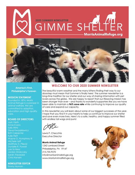 Gimme Shelter 2020 Summer Newsletter By Morris Animal Refuge Issuu