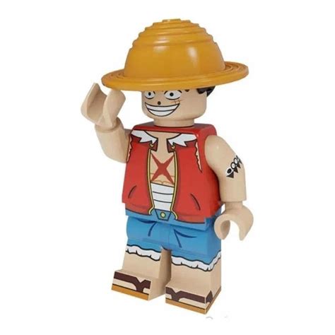 Luffy Bentô Boneco Blocos De Montar One Piece Submarino