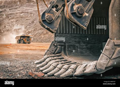Excavator Scoop And Mining Truck In Botswana In Jwaneng Diamond Mine