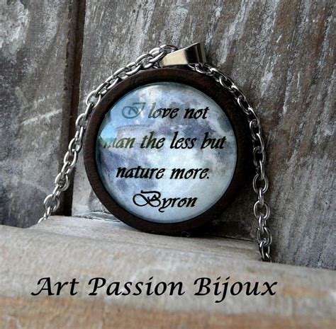 Lord BYRON Poetry Quote Necklace Nature Lover Gift Wood Etsy