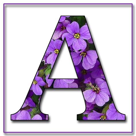 Granny Enchanteds Blog Lettering Alphabet Flower Alphabet Purple