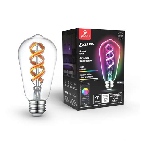 Globe Electric Wi Fi Smart 7w 60w Equivalent Multicolor Changing Rgb