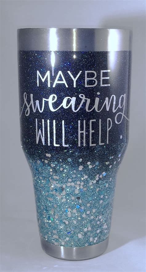 Custom Tumbler Glittered With Blue Raven Tumbler Cups Diy Custom