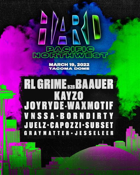 Hard Presents Rl Grime B2b Baauer Kayzo Joyryde And More In Tacoma