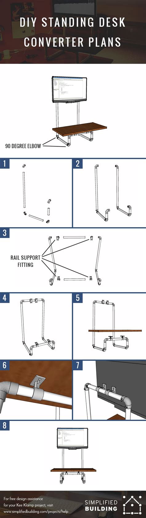 Diy Standing Desk Converter Step By Step Plans Simplified Building