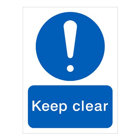 Keep Clear Door Sticker Safety Uk