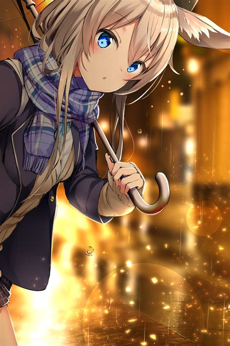 640x960 Anime Girl Umbrella Rain Iphone 4 Iphone 4s Hd 4k Wallpapers