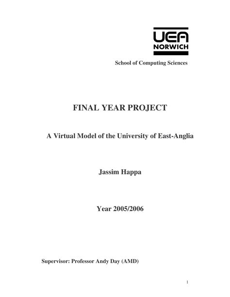 Final Year Project Report Computer Science Engineering Pdf