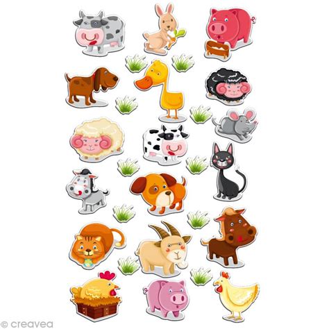 Je compare deux discours pour identifier leurs caractéristiques principales; Sticker fantaisie Animaux de la ferme x 28 - 1 planche 7,5 x 12 cm - Gommette animaux - Creavea