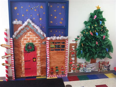 Santas Workshop Classroom Door Door Decorations Classroom Christmas