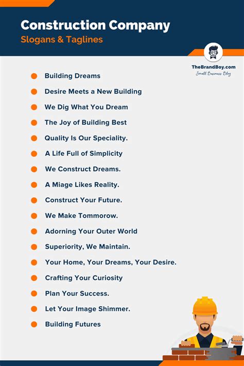 750 Construction Company Slogans And Taglines Generator Guide