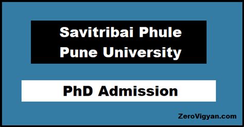 Savitribai Phule Pune University Phd Admission 2021 22 Dates