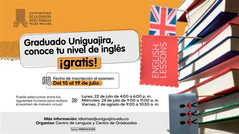 Graduado Uniguajira conoce tu nivel de inglés gratis