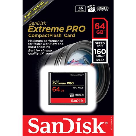 Thẻ Nhớ Compactflash Cf Sandisk Extreme Pro 64gb 1067x Sdcfxps 064g X46