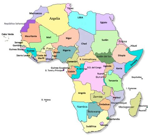Resultado De Imagen Para Mapa Politico Africa Actual Mapa Africa