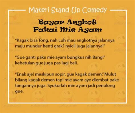 Materi Stand Up Comedy Tentang Pelajar - YEDEPE.COM