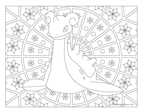 Select from 35970 printable crafts of cartoons, nature, animals, bible and many more. #131 Lapras Pokemon Coloring Page · Windingpathsart.com