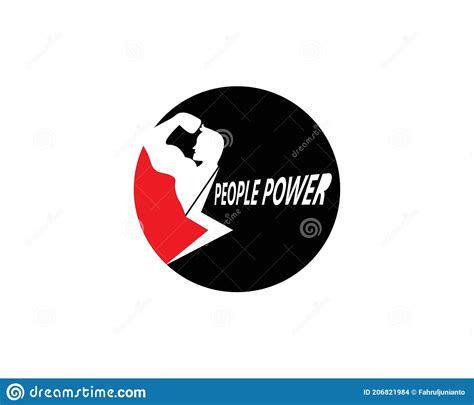 People Power Logo Vector Template Vector Illustration Stock Vector