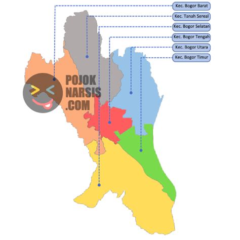 Peta Kota Bogor Hd Vector Infografis Powerpoint Pojok Narsis
