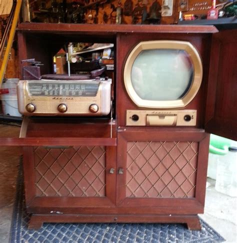 Vintage Admiral Tv 1950s Phonograph Radio Wood Cabinet Vintage Tv