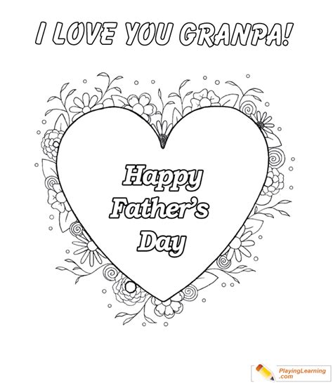 View and print full size. Happy Fathers Day Grandpa Coloring Page 04 | Free Happy ...