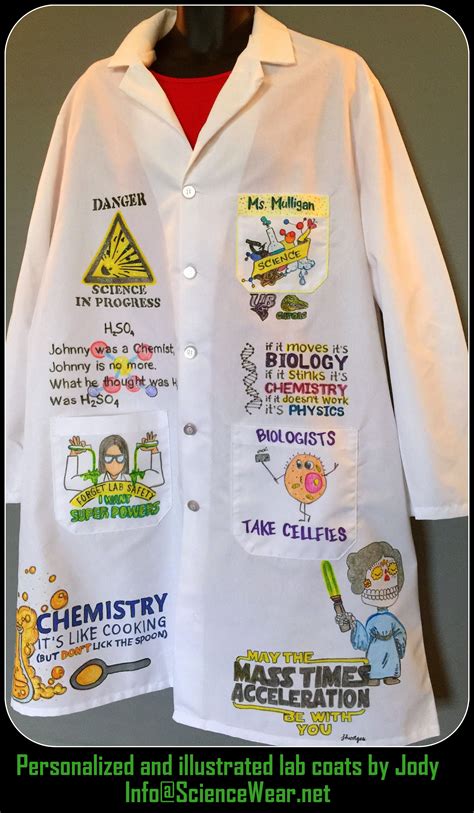 I Create One Of A Kind Illustrated Lab Coats Washable See More