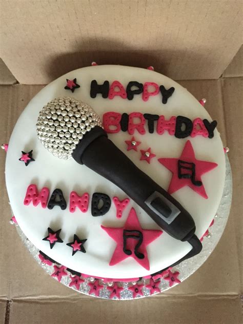 Mandys Microphone Cake Music Birthday Cakes Music Themed Cakes Music