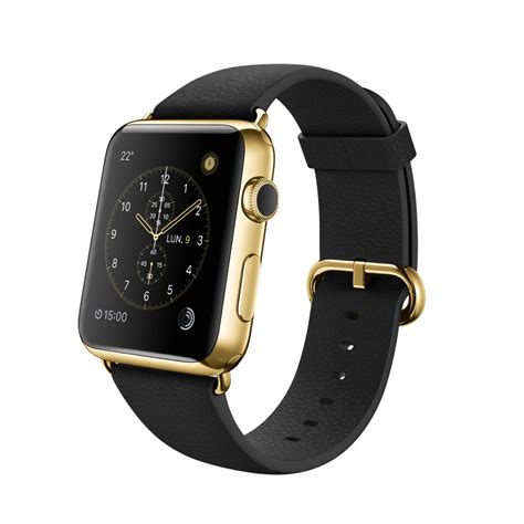 If you like the luxury look and think watches should. Apple watch 42mm 18-carat Yellow Gold Case With Black ...