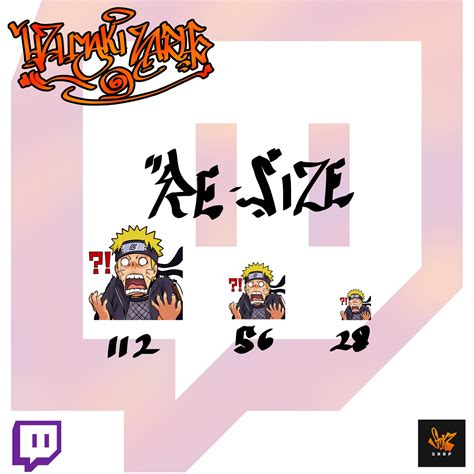 15 X Twitch Emotes Naruto Uzumaki Mit Meinem Stil Etsy