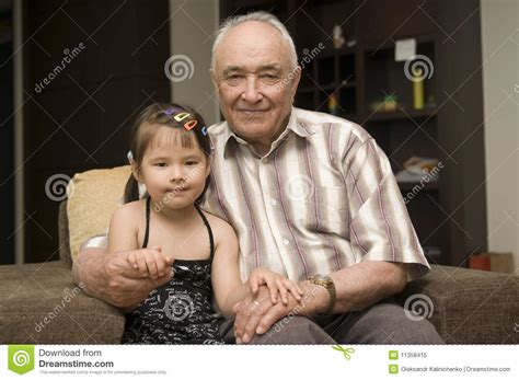 Grandpa And Grand Daughter Stock Image Image Of Pretty 11358415