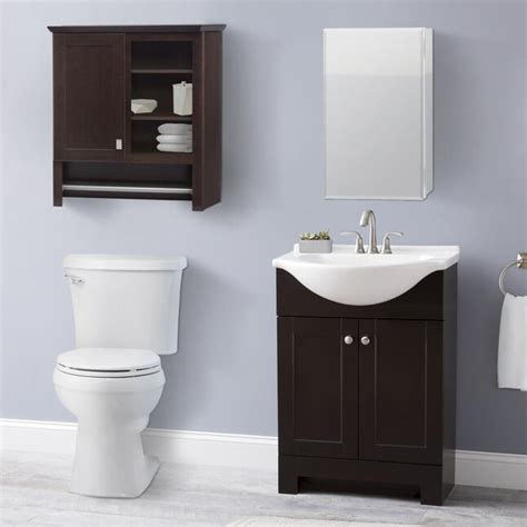 Style Selections 245 In W X 29 In H X 766 In D Java Bathroom Wall