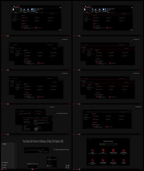 Pure Black Red Theme Win10 1903 By Cleodesktop On Deviantart