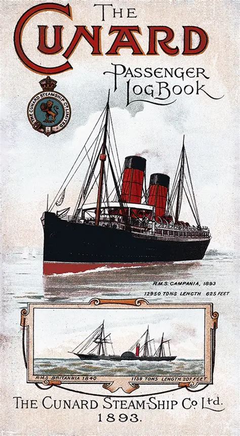 Cunard Passengers Log Book 1893