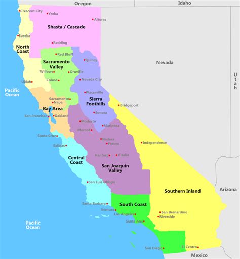 Drab Map Of California Free Vector
