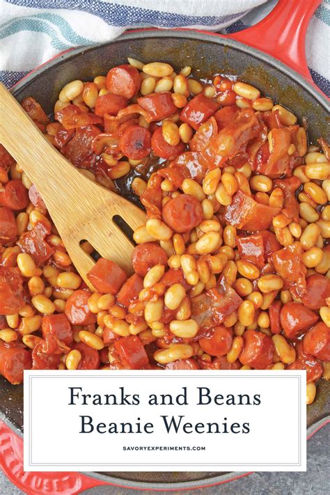 Combine the baked beans, brown sugar, ketchup and mustard into a mixing bowl. Quick Stovetop Franks & Beans Recipe + VIDEO | Beanie Weenies