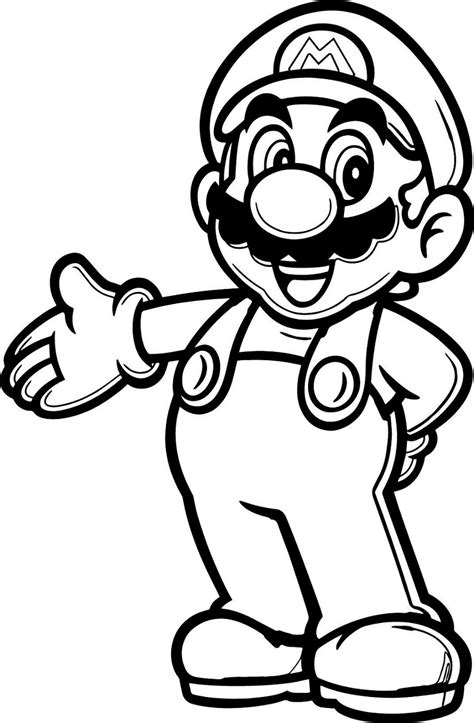 Easy Mario Coloring Pages For Kids Mario Coloring Pages Circus