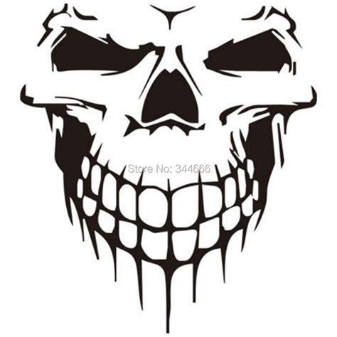 Car Styling Skull Decals For Car Auto Motorcycle Vehicle Reflective