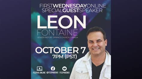 1st Wednesday Service With Pastor Leon Fontaine Youtube