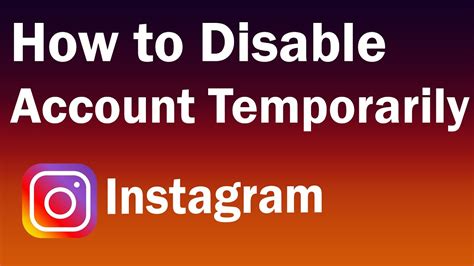 You cannot temporarily deactivate your account through the instagram app. How to Disable Instagram Account Temporarily | Deactivate Instagram Account - YouTube