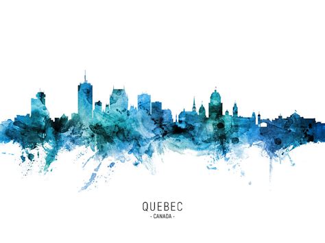 Quebec Canada Skyline Digital Art By Michael Tompsett Pixels